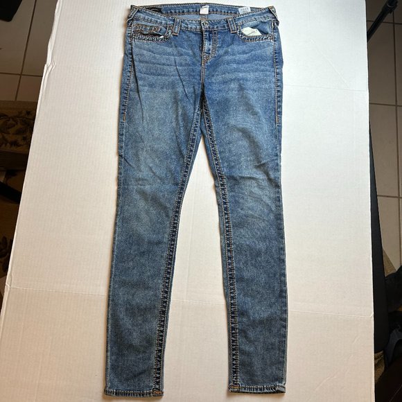True Religion Denim - True Religion Women's Big T Stella Low Rise Skinny Jeans Size 31